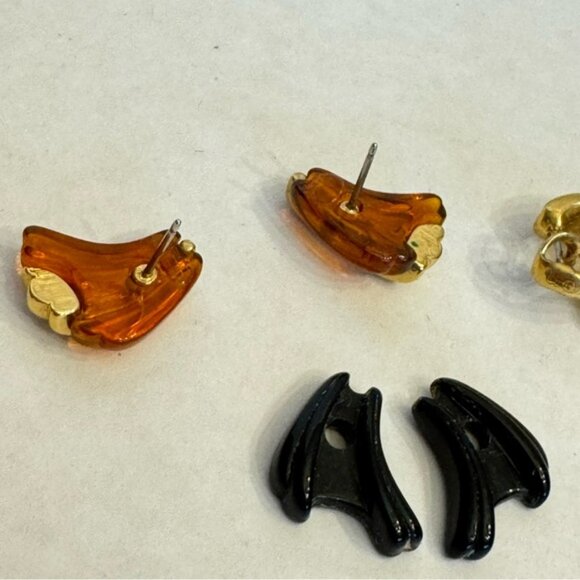 Vintage 1985 Avon About Town Convertible Pierced Earrings 3 Ways to Wear - Picture 3 of 4